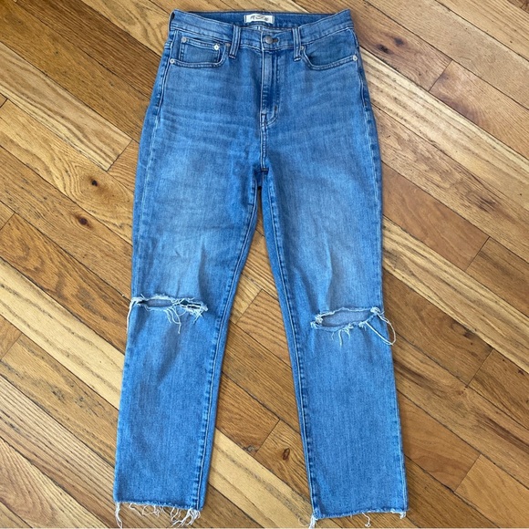 Madewell The High Rise Slim Crop Boyjean in Elkhurst Wash Size 25 - Picture 4 of 11